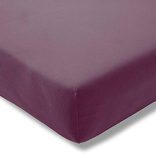 ESTELLA Spannbetttuch Zwirnjersey | aubergine im Sale