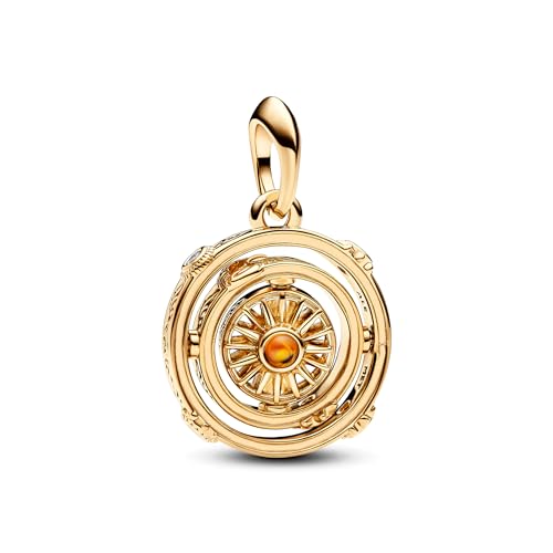 PANDORA X Game of Thrones Drehendes Astrolabe Charm-Anhänger aus Sterling Silber mit 14 Karat vergoldete Metalllegierung, Kompatibel Moments Armbändern, 762971C01 im Sale
