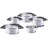 Thumbnail for Fissler Intensa / 5-piece stainless steel pot set with metal lid (3 saucepans, 1 stew pot, 1 lidless saucepan) - Induction on sale