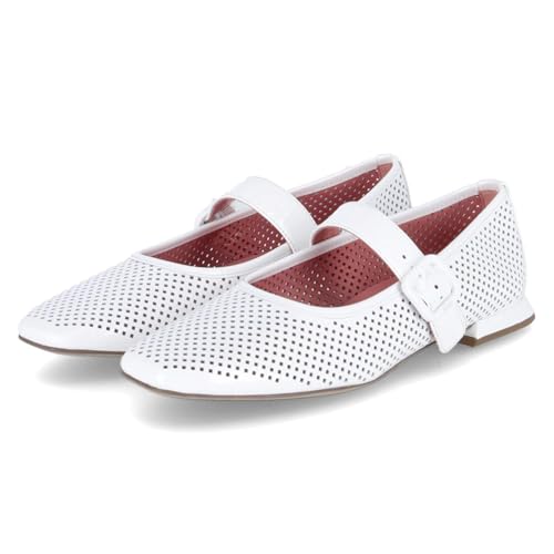 HÖGL Damen Spangenballerinas Weiß Lackleder, Farbauswahl:weiß, 9999-englisch-eu-mapping:39 im Sale