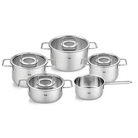 Thumbnail for Fissler Pure Collection/Stainless Steel Cookware Set, 5-piece, Pots with Glass Lids (3 Saucepans, 1 Stewing Pot, 1 Saucepan) - Induction on Sale