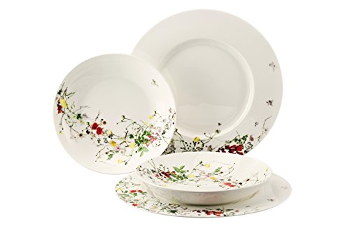 Rosenthal Brillance Fleurs Sauvages Set 4-tlg. mit Fahnen- und Coupteller im Sale
