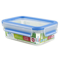 Thumbnail for Emsa 508538 Clip & Close Food Storage Containers | 0.55 | Rectangular Classic Format | Transparent/Blue | Clip Boxes | 100% Leakproof on Sale