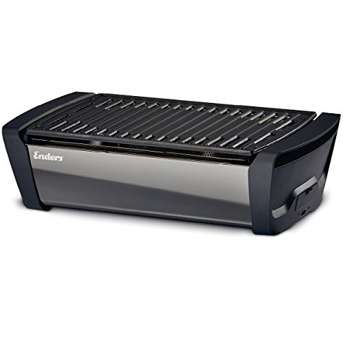 Enders Aurora Mirror raucharmer Tischgrill, mit Guss-Rost, Holzkohle-Grill, kleiner Grill, Balkon-Grill, Picknick-Grill, Camping-Grill, Grill mit Belüftung, black #1365 im Sale