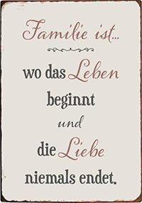 Thumbnail for IB Laursen Metallschild 'Familie ist.' im Sale