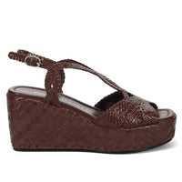 Thumbnail for Pons quintana Ankara Sandale mit Keilabsatz aus braunem geflochtenem Leder - 10280 CAOBA - Gr, braun, 37 EU im Sale
