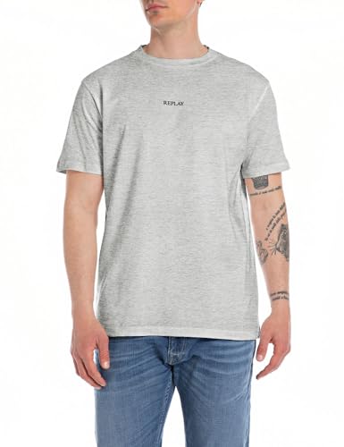 Replay Herren T-Shirt Kurzarm aus Baumwolle, Sandal Wood 442 (Beige), im Sale
