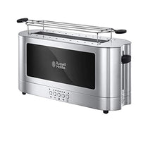 Thumbnail for Russell Hobbs Toaster [Langschlitz für 2 Scheiben / 1 breite Brotscheibe] Elegance Glas/Edelstahl (extra breiter Toastschlitz, inkl Brötchenaufsatz,6 Bräunungsstufen + Auftau-&Aufwärmfunktion)23380-56 im Sale
