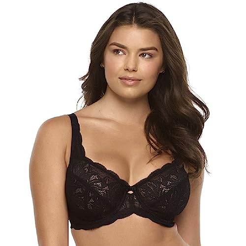 Felina Paramour Peridot Unlined Bra | Everyday Lace (Black, 38G) im Sale