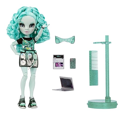 Rainbow High Shadow High Serie 3 - Berrie Skies - Grüne Modepuppe - Modisches Outfit und mehr als 10 Bunte Spielaccessoires - Ideal für Kinder von 4-12 Jahren und Sammler im Sale