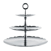 Thumbnail for Alessi MW52/3 Dressed for X-Mas Etagere mit DREI Ebenen aus Edelstahl 18/10,glänzend poliert mit mit Reliefdekor, Stahl, Silver, 34 x 34 x 31 cm im Sale