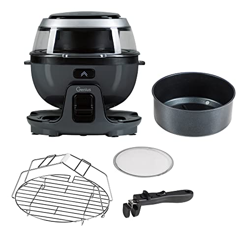 Genius Air Fryer Heißluftfritteuse 8tlg. (6L -Garbehälter, 360°-Goldbraun-Technologie, Frittieren, Grillen, Braten, Backen, Dörren, Erhitzen, Warmhalten und Auftauen inkl. Touchscreen & Rezeptheft) im Sale