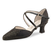 Thumbnail for Werner Kern Damen Tanzschuhe Patty 5,5 - Veloursleder Quadratino Schwarz - im Sale