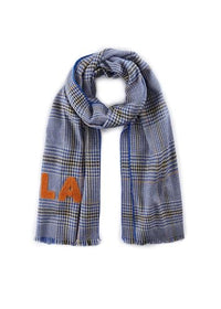 Thumbnail for CODELLO Warming scarf with glen check pattern and embroidered “OHLALA” lettering on sale