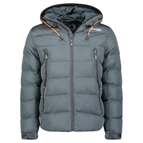 Geographical Norway Ardeno men's hooded parka, dark grey, small on sale