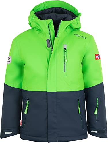 Trollkids Hallingdal ski jacket, bronze/navy blue, on sale