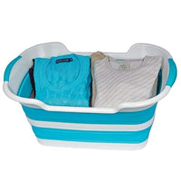 Thumbnail for Laundry Basket - Faltbarer Wäschekorb - Zusammenklappbarer Wäschekorb aus Kunststoff - Aufbewahrungsbehälter - Tragbare Waschwanne - Platzsparender Wäschekorb im Sale