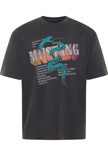 MUSTANG Men's Style Akron T-Shirt, Jet Black 4188, 56 on sale