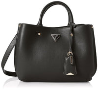 Thumbnail for GUESS Damen Meridian Girlfriend Satchel Schulranzen, Griffe Oben, Schwarz im Sale