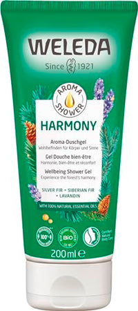 Thumbnail for WELEDA Bio Harmony Shower Gel vegan - Natural cosmetics Aroma Shower soap for women & men with fir / lavandin fragrance, natural skin care shower for cleansing face & body (1x 200ml) on sale