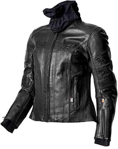 Rukka Aramissy Women's Motorcycle Leather Jacket (Black, 44) on Sale