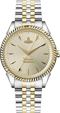 Thumbnail for Vivienne Westwood Damen Quartz Armbanduhr, 38.00mm GehäusegröÃŸe mit Gold analog Zifferblatt und Two-Tone Gold Metallarmband Armband VV240CPSG im Sale