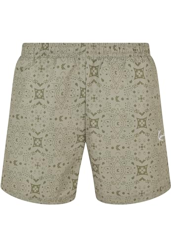 Karl Kani Herren KM241-056-2 Signautre Paisley Swim Shorts Olive im Sale