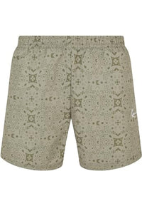 Thumbnail for Karl Kani Herren KM241-056-2 Signautre Paisley Swim Shorts Olive im Sale