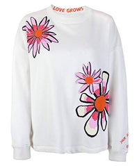 Thumbnail for Lieblingsstück Sweatshirt 'UtinaL' mit Blumenmotiv Ecru (110 Offwhite) im Sale