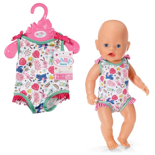 BABY born Badeanzug, EIN Stück, Puppen-Badeanzug mit buntem Print für 43 cm Puppen, Design nicht frei wählbar, 833636 Zapf Creation im Sale