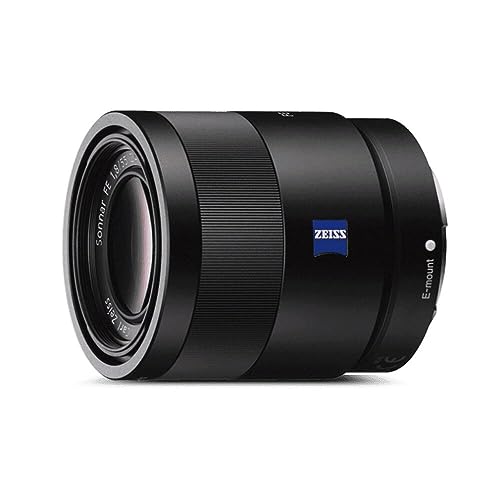 Sony SEL-55F18Z Zeiss Standard Objektiv (Festbrennweite, 55 mm, F1,8, Vollformat, geeignet für A6700, A6600, A6400, A6100, ZVE10 und Nex Serien, E-Mount) schwarz im Sale