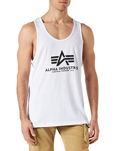 Alpha Industries Herren Basic BB Tank Top T-Shirt, White, 3 im Sale