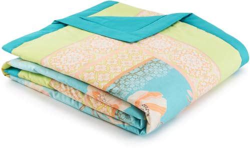 Bassetti POSILLIPO Plaid made of 100% cotton in the color Green V1, dimensions: 135x190 cm - 9328841 on sale