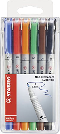 Thumbnail for Folienstift - STABILO OHPen universal - wasserlöslich superfein - 6er Pack - mit 6 verschiedenen Farben im Sale