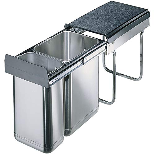 WESCO Edel-Double 30 DT Einbau-Abfallsammler, 254 x 385 x 475 mm, 1 x 20 / 1 x 10 L, 1 Stück,757624-42 im Sale