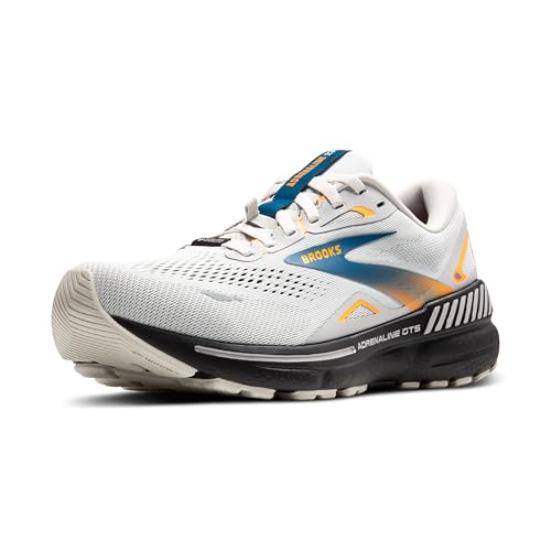 Brooks Men's Adrenaline GTS 23 GTX Sneaker, Oyster Mushroom Orange Blue, EU on sale