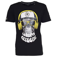 Thumbnail for Roberto Geissini Herren T-Shirt DJ Skull Black 3 im Sale