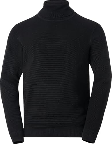 Otto Kern Pullover Herren, Rollkragenpullover aus 100% Baumwolle, Strickpullover, Pulli Herren mit luxuriöser Reiskorn-Optik, zeitlos & hochwertig, Petrol, im Sale