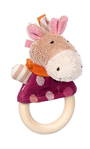 Sigikid Girls and Boys, Grasping Ring &amp; Finger Puppet Hoppe Dot, Baby Toy, Recommended from 0 Months, Purple/Beige, 39254 on Sale