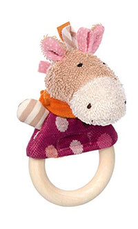 Thumbnail for Sigikid Girls and Boys, Grasping Ring & Finger Puppet Hoppe Dot, Baby Toy, Recommended from 0 Months, Purple/Beige, 39254 on Sale