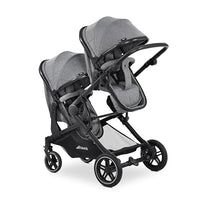 Thumbnail for Hauck Zwillingskinderwagen Atlantic Twin (inkl. Babywanne für Neugeborene) - bis kg belastbar - Melange Grey im Sale