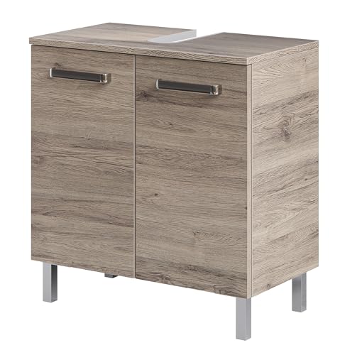 Pelipal Quickset 313 vanity unit in Sanremo Oak Terra horizontal reproduction, 60 cm wide | Vanity unit without sink with 2 doors on sale