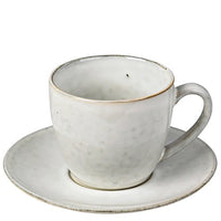 Thumbnail for Broste Copenhagen Nordic Sand Tasse mit Untertasse, Steinzeug, Creme, 14cm im Sale