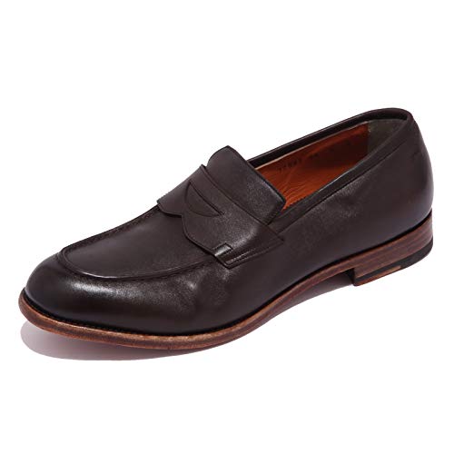 Santoni 5294AB Mocassino Uomo Vintage Effect Brown Shoe Men [7] im Sale