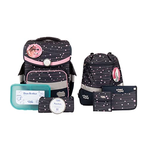 School-Mood Timeless Air+ Ella Pferd & Pony Schulranzenset 7-teilig 23 Liter, Leichtgewicht, standfest, wasserdichter Stoff mit Reflektoren für die Grundschule im Sale
