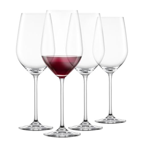 SCHOTT ZWIESEL Bordeaux Rotweinglas Fortissimo (4er-Set), edle Bordeauxgläser für Rotwein, spülmaschinenfeste Tritan-Kristallgläser, Made in Germany (Art.-Nr. 123682) im Sale