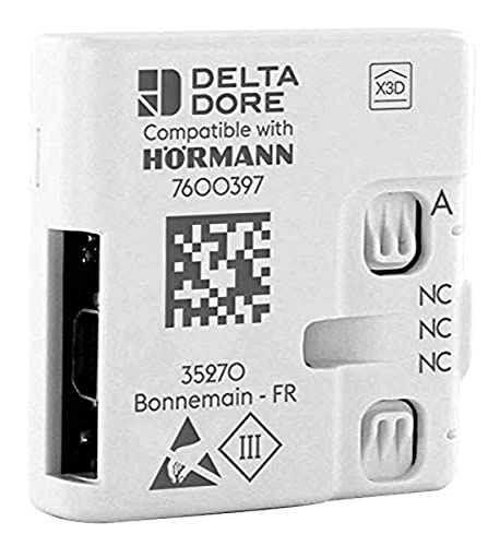 Hörmann DeltaDore Gateway (for controlling garage door operators via the Tydom Smart Home System, including connecting cable, 51×47.5×16 mm) 4510102, white