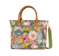Thumbnail for Oilily Holland Handbag Striped Flowers Farbe Decadent Chocolate im Sale