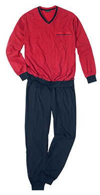 Thumbnail for Götzburg Men's 451381-4008 Two-Piece Pyjama Set, Red (Chili Pepper 2083), XXXX-Large (Manufacturer Size: 60) on Sale