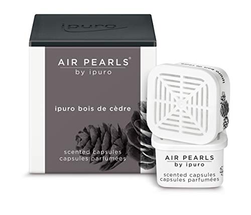 ipuro Air Pearls fragrance capsule bois de cedre (2 pieces) – Room fragrance for a warm and spicy room climate – Extra long usage time of 40 hours